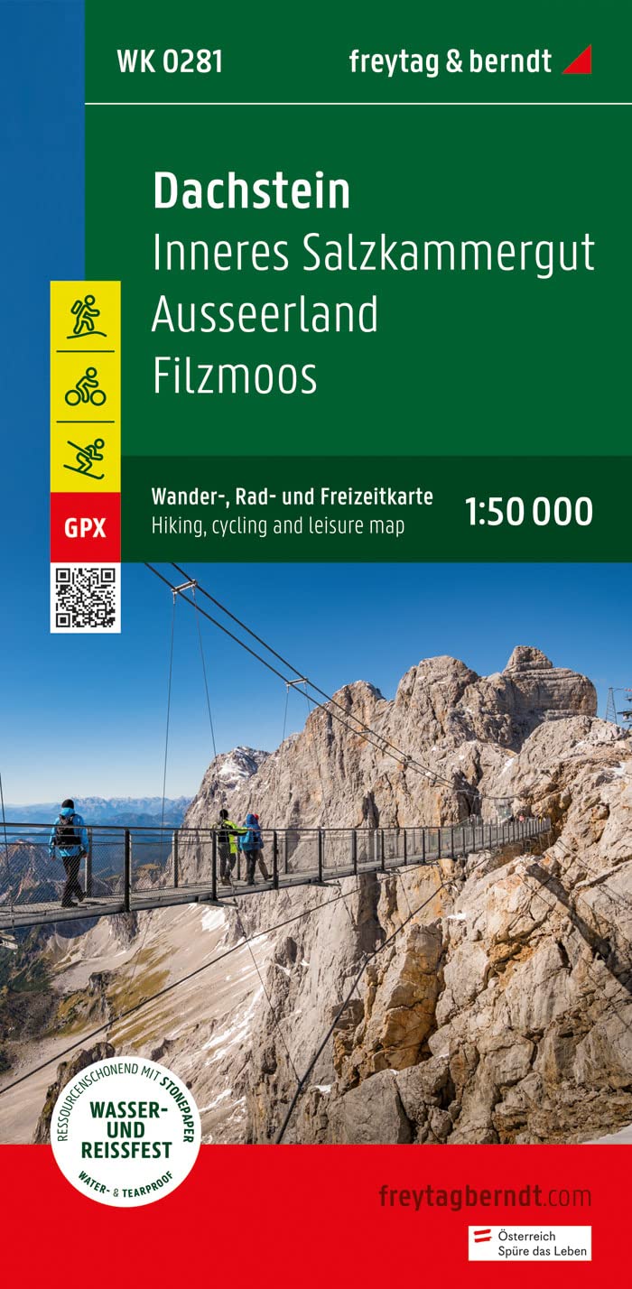 freytag & berndt Wanderkarte WK 0281 Dachstein, Inneres Salzkammergut - Ausseerland - Filzmoos 1:50.000 Leisure, Home & Garden