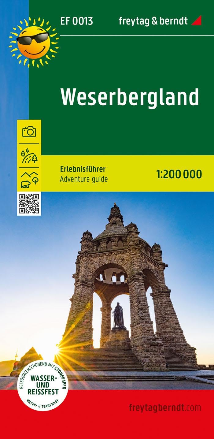 Weserbergland, Erlebnisführer 1:200.000, freytag & berndt, EF 0013: Freizeitkarte mit touristischen Infos auf Rückseite, wasserfest und reißfest (freytag & berndt Freizeitkarten) Leisure, Home & Garden