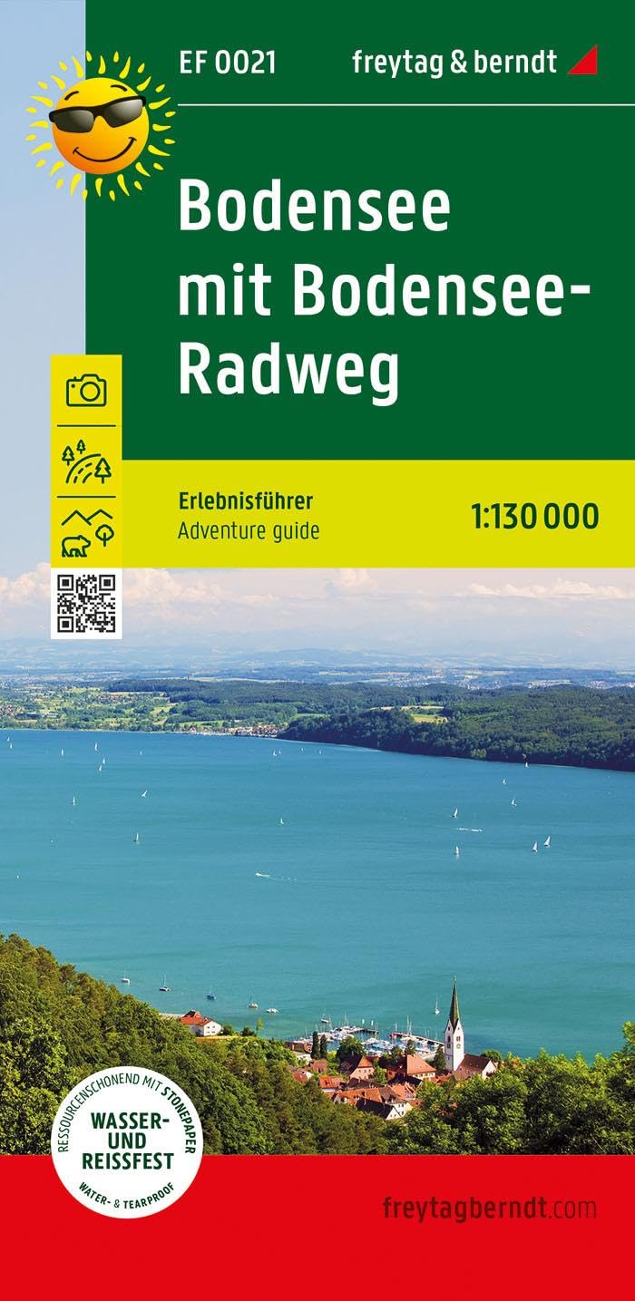 Bodensee mit Bodensee-Radweg, Erlebnisführer 1:130.000, freytag & berndt, EF 0021: Freizeitkarte mit touristischen Infos auf Rückseite, wetterfest und reißfest. (freytag & berndt Freizeitkarten) Leisure, Home & Garden