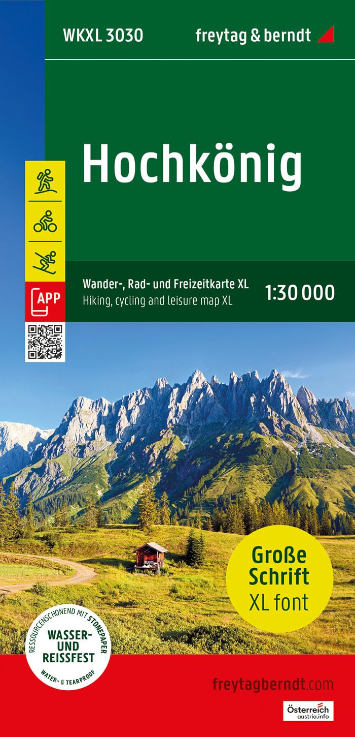 Hochkönig, Wander-, Rad- und Freizeitkarte XL 1:30.000, freytag & berndt, WKXL 3030 Leisure, Home & Garden