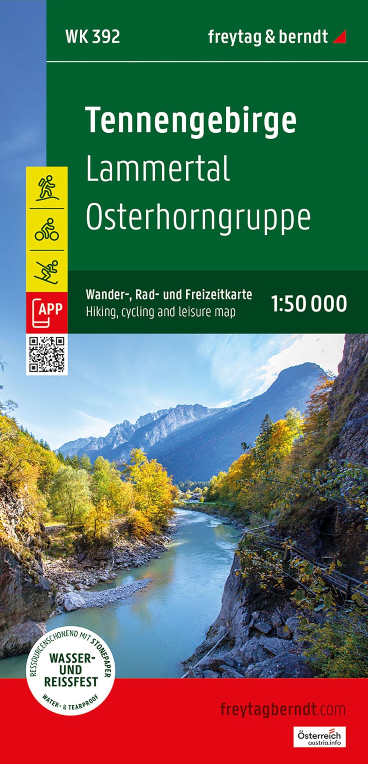 freytag & berndt Wanderkarte Tennengebirge - Lammertal - Osterhorngruppe 1:50.000 Leisure, Home & Garden