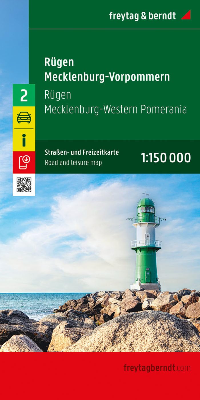 Rügen - Mecklenburg-Vorpommern, Straßen- und Freizeitkarte 1:150.000, freytag & berndt Leisure, Home & Garden