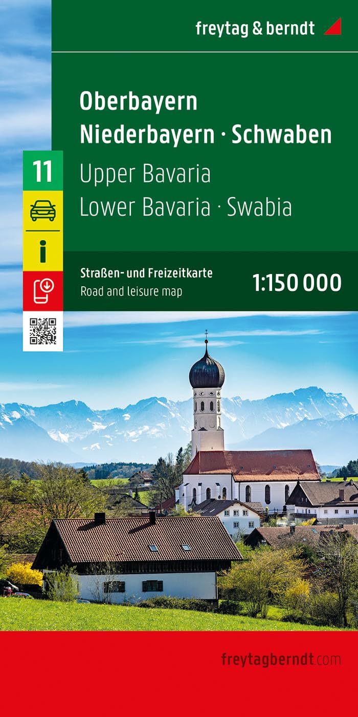 Oberbayern - Niederbayern - Schwaben, Straßen- und Freizeitkarte 1:150.000, freytag & berndt Leisure, Home & Garden