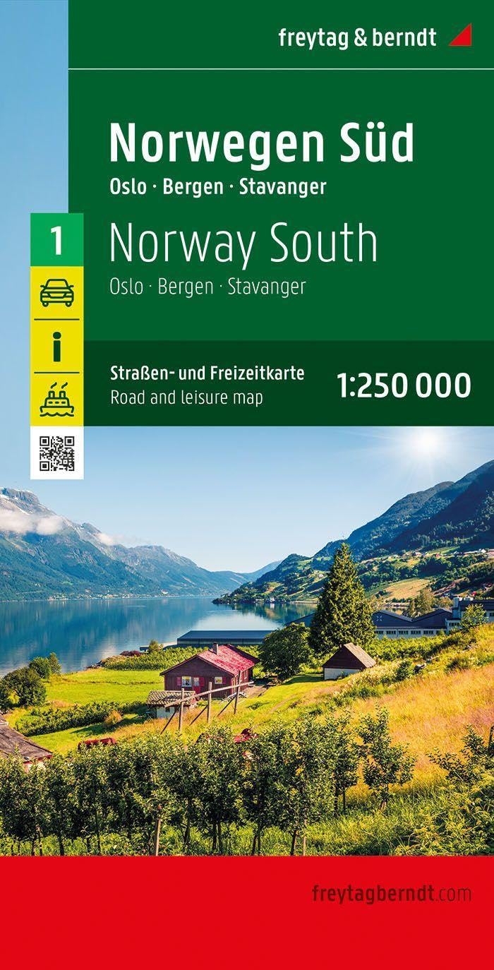 Norwegen Süd, Straßen- und Freizeitkarte 1:250.000, freytag & berndt: Oslo - Bergen - Stavanger, mit Autofähren (freytag & berndt Auto + Freizeitkarten) Leisure, Home & Garden