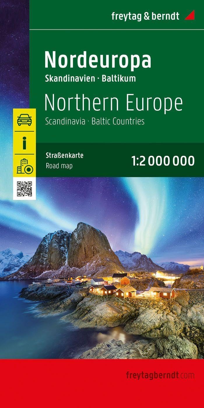 Nordeuropa, Straßenkarte 1:2.000.000, freytag & berndt: Skandinavien - Baltikum (freytag & berndt Auto + Freizeitkarten) Leisure, Home & Garden