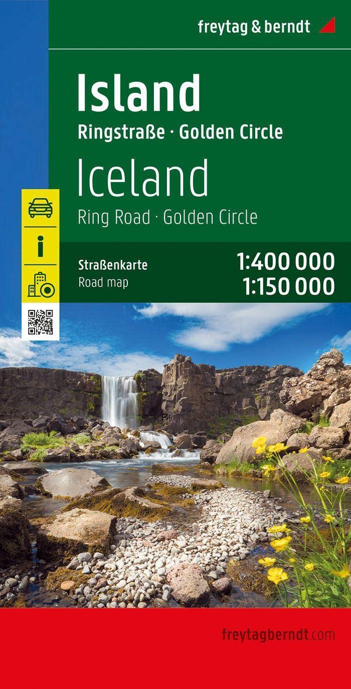 Island, Straßenkarte 1:400.000, freytag & berndt Leisure, Home & Garden