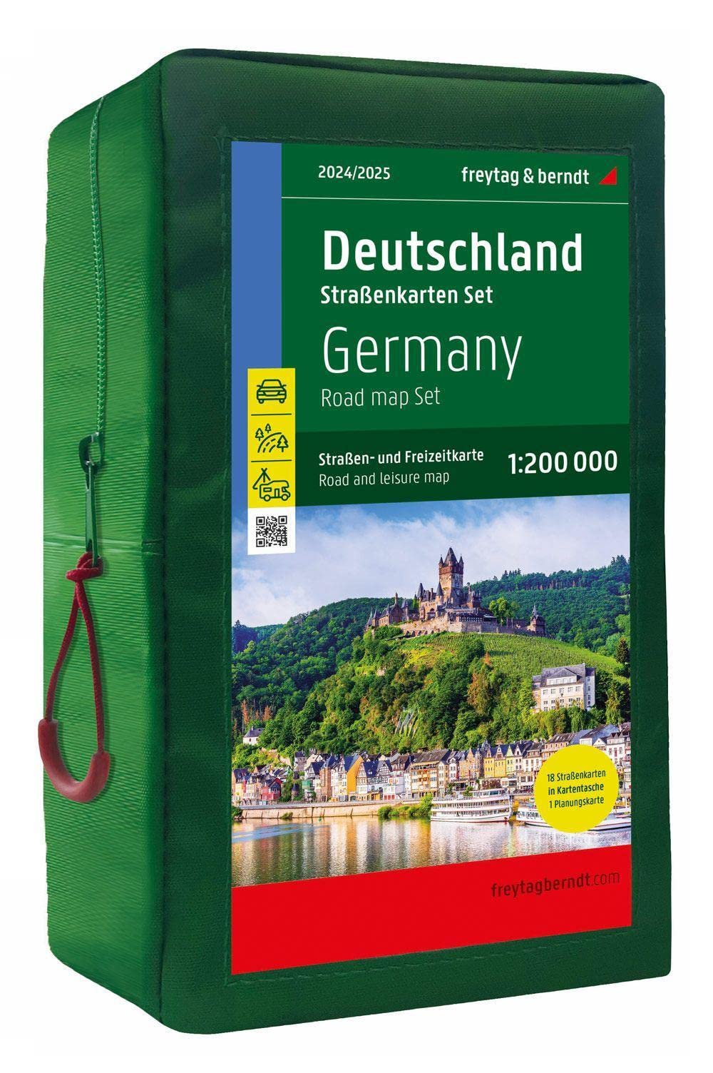Deutschland, Straßenkarten-Set 1:200.000, 2024/2025, freytag & berndt: 18 Straßenkarten in praktischer Kartentasche (freytag & berndt Auto + Freizeitkarten) Leisure, Home & Garden