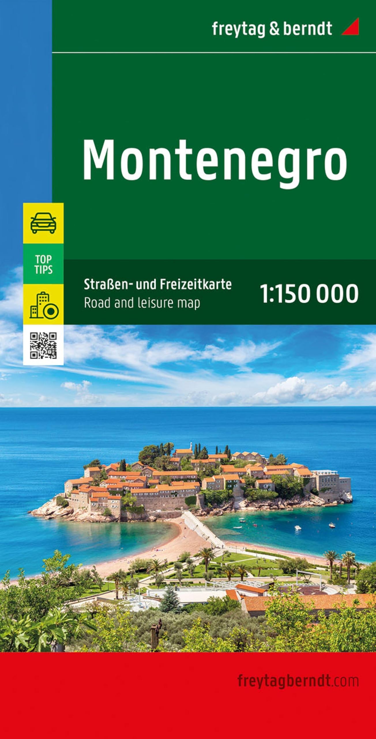 freytag & berndt Straßenkarte Montenegro 1:150.000: Straßen- und Freizeitkarte, mit Infoguide, Top Tips Leisure, Home & Garden