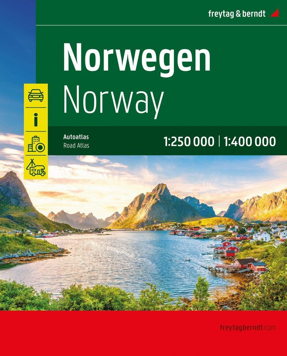 Norwegen, Autoatlas 1:250.000 - 1:400.000, freytag & berndt: Superatlas mit Spiralbindung, Camping- und Stellplätze, Freizeitinfos (freytag & berndt Autoatlas) Leisure, Home & Garden