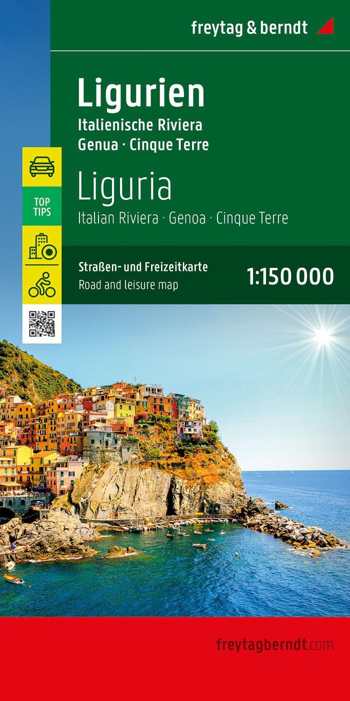 Ligurien, Straßen- und Freizeitkarte 1:150.000, freytag & berndt: Italienische Riviera - Genua - Cinque Terre, mit Top Tips (freytag & berndt Auto + Freizeitkarten) Leisure, Home & Garden