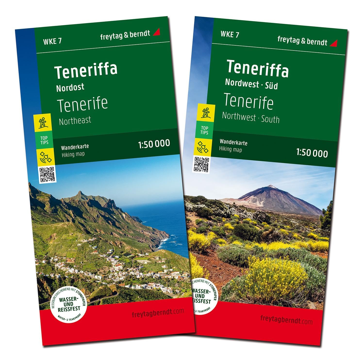 Teneriffa, Wanderkarten-Set 1:50.000, freytag & berndt Leisure, Home & Garden