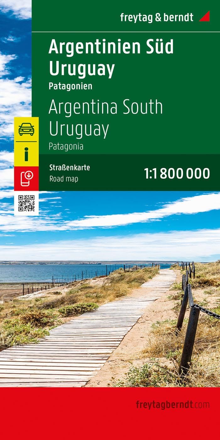 Argentinien Süd - Uruguay, Straßenkarte 1:1.800.000, freytag & berndt: Patagonien (freytag & berndt Auto + Freizeitkarten) Leisure, Home & Garden