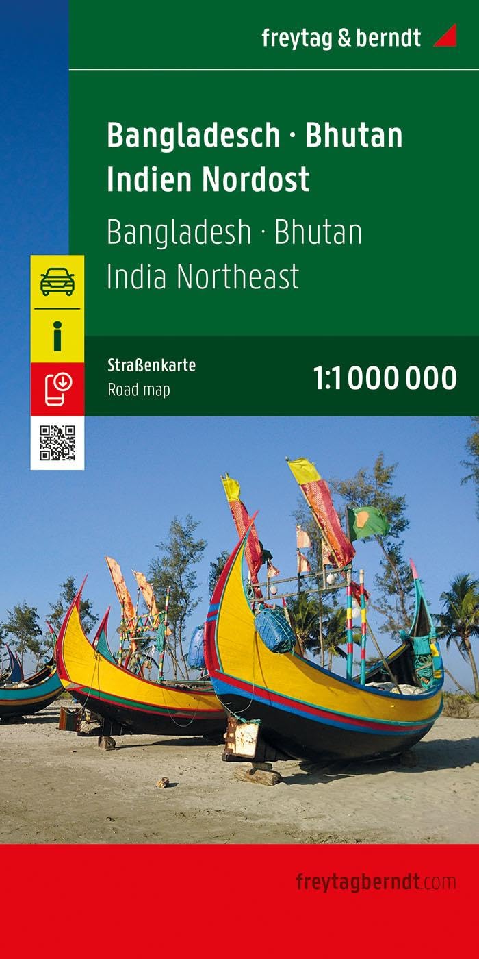 Bangladesch - Bhutan - Indien Nordost, Straßenkarte 1:1.000.000, freytag & berndt (freytag & berndt Auto + Freizeitkarten) Leisure, Home & Garden
