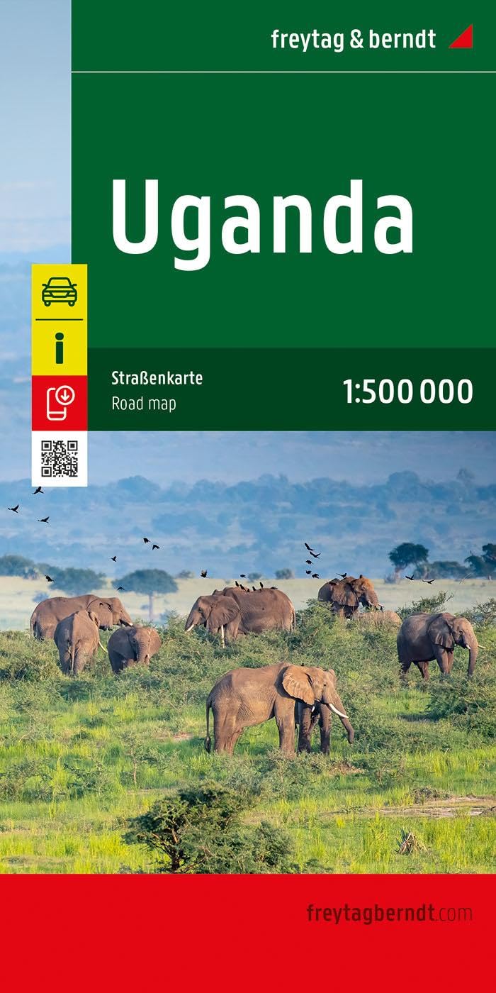 Uganda, Straßenkarte 1:500.000, freytag & berndt Leisure, Home & Garden