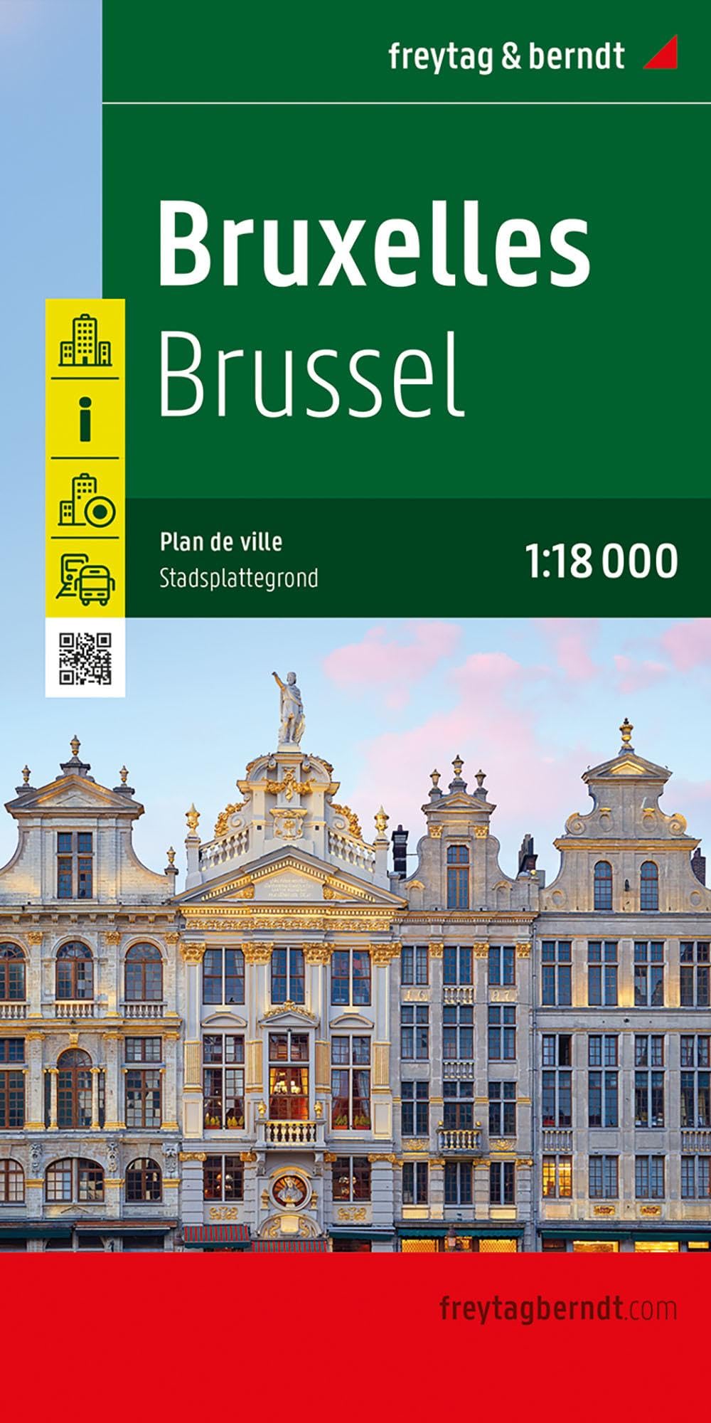 Bruxelles / Brüssel, Stadtplan 1:18.000, freytag & berndt Leisure, Home & Garden