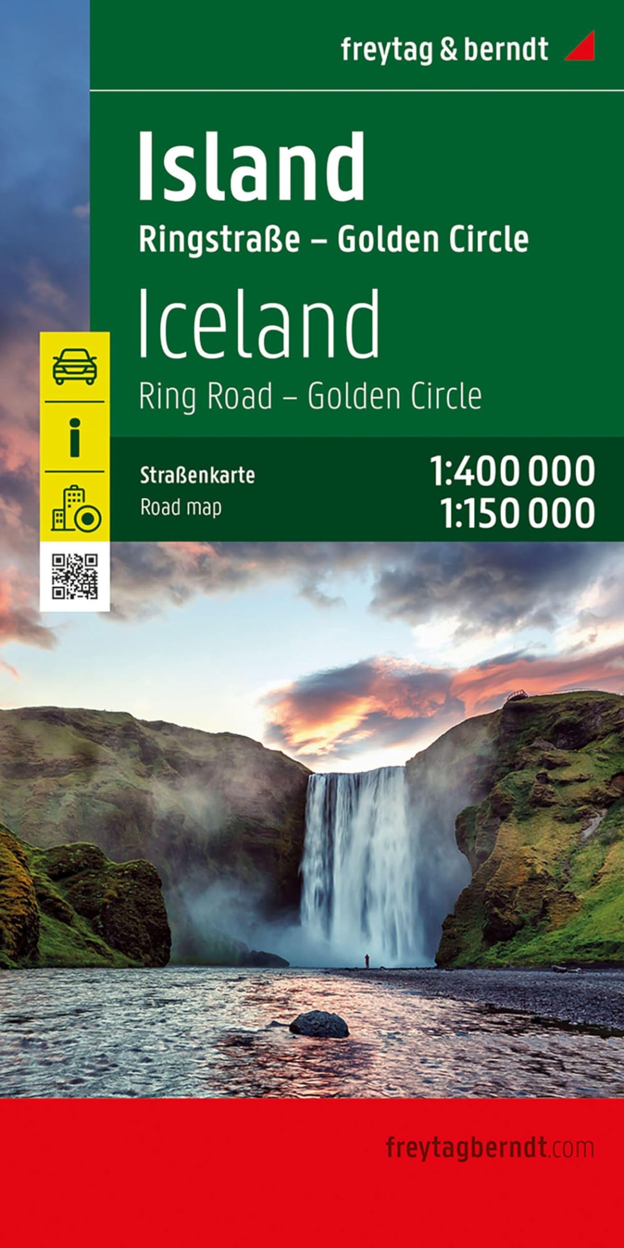 Island, Straßenkarte 1:400.000, freytag & berndt Leisure, Home & Garden