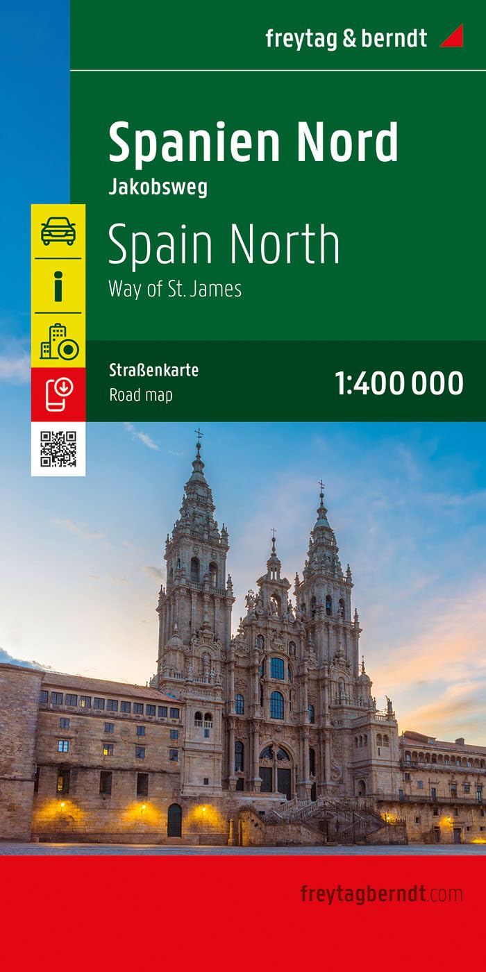 Spanien Nord - Jakobsweg, Straßenkarte 1:400.000, freytag & berndt Leisure, Home & Garden