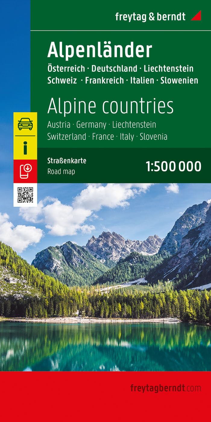 Alpenländer, Straßenkarte 1:500.000, freytag & berndt Leisure, Home & Garden