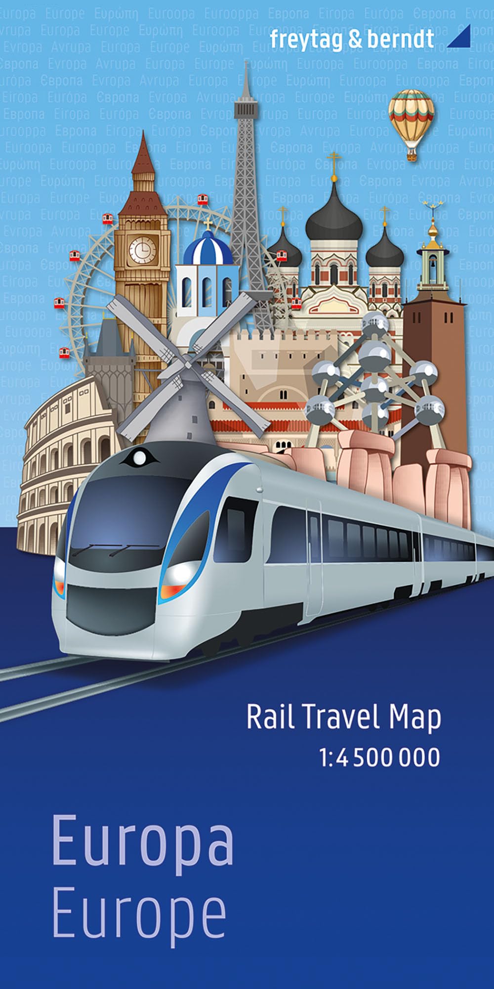 Europa, Rail Travel Map 1:4.500.000, freytag & berndt Leisure, Home & Garden