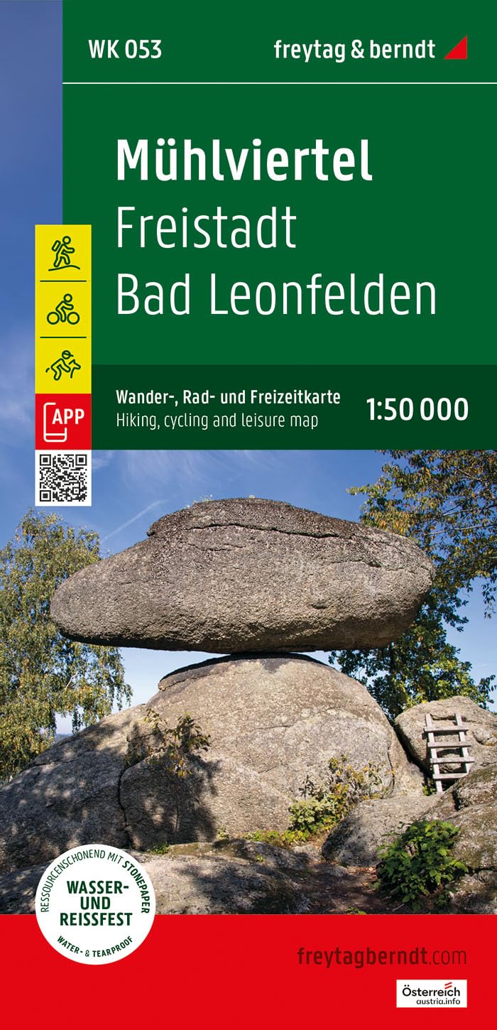Mühlviertel, Wander-, Rad- und Freizeitkarte 1:50.000, freytag & berndt, WK 053 Leisure, Home & Garden