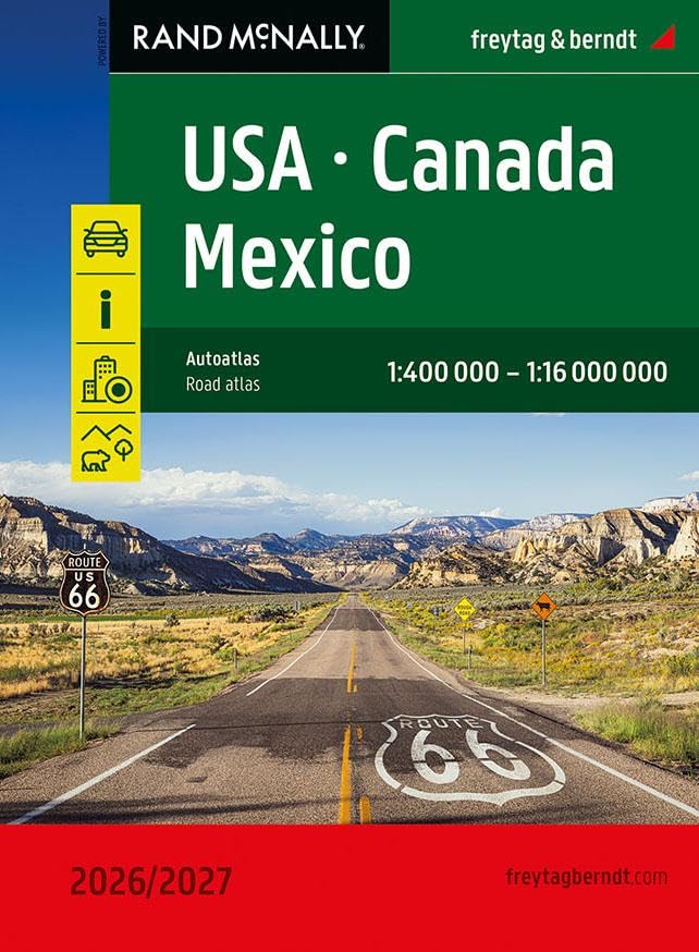 USA - Canada - Mexico, Autoatlas 1:400.000 - 1:16.000.000, 2026/2027, freytag & berndt Leisure, Home & Garden