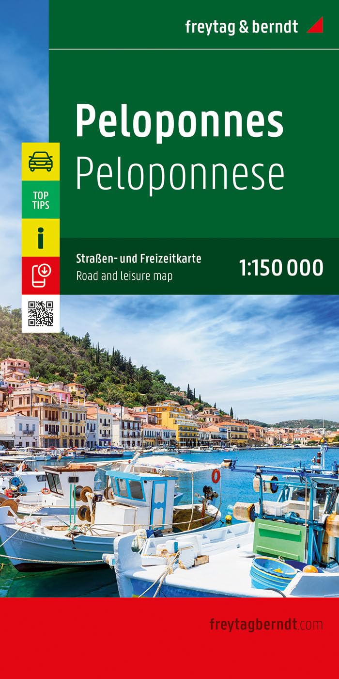 Peloponnes, Straßen- und Freizeitkarte 1:150.000, freytag & berndt Leisure, Home & Garden