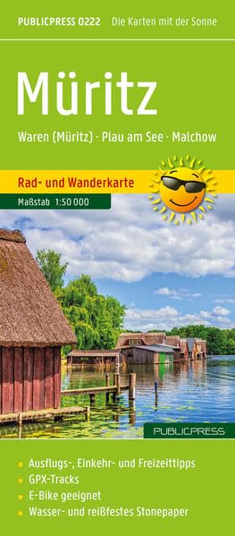 Müritz, Rad- und Wanderkarte 1:50.000, Publicpress Leisure, Home & Garden