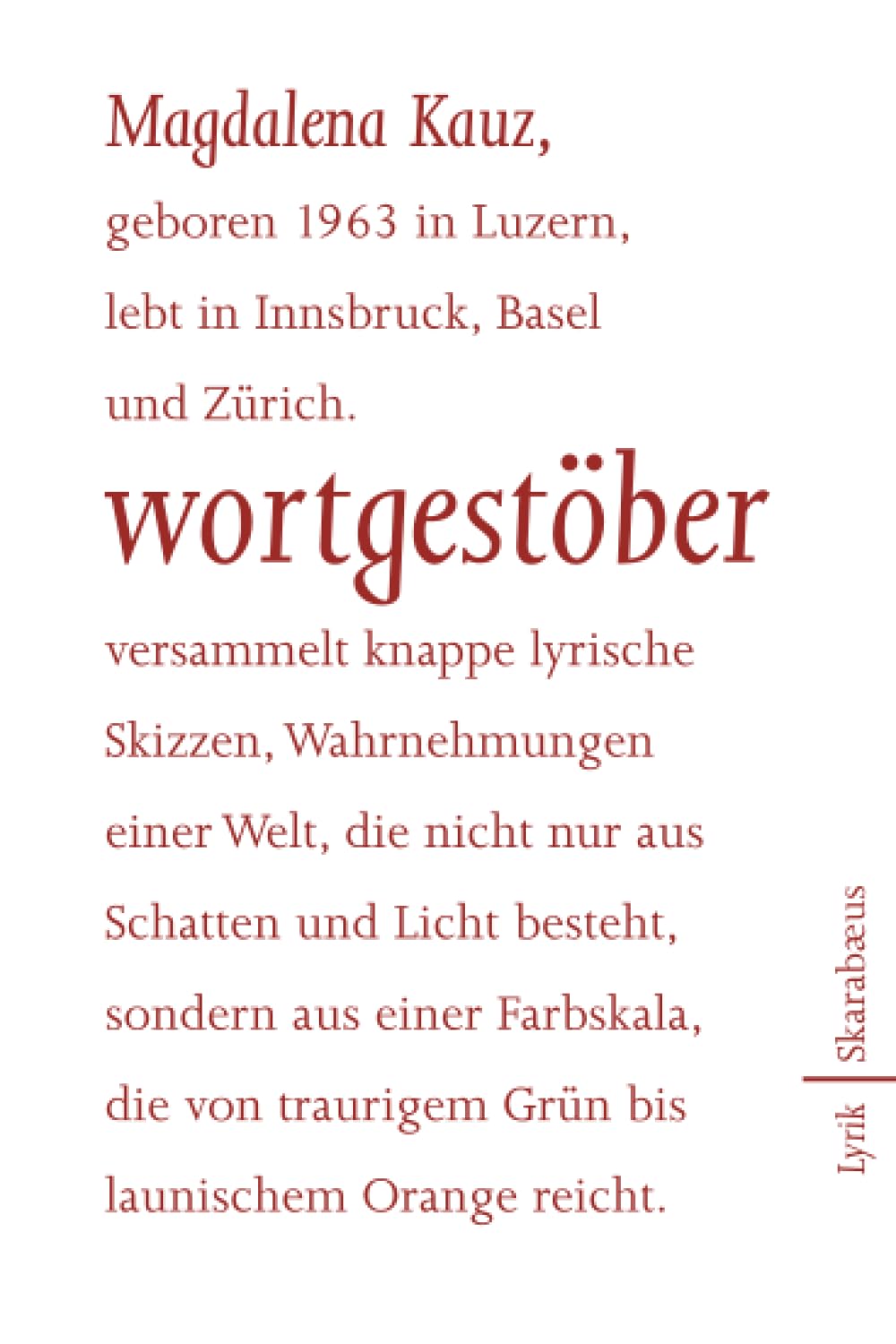 wortgestöber: Gedichte Poetry