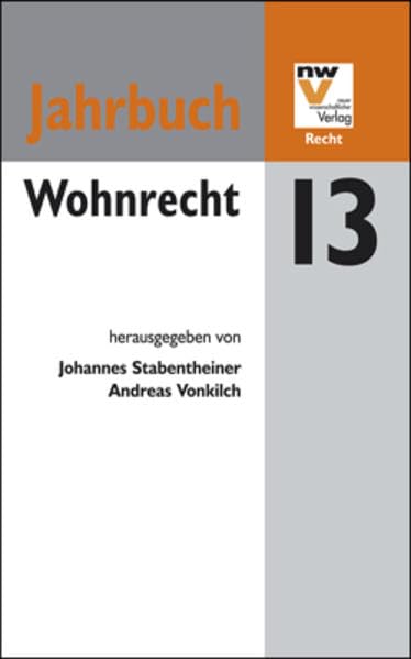Wohnrecht: Jahrbuch 2013 Law
