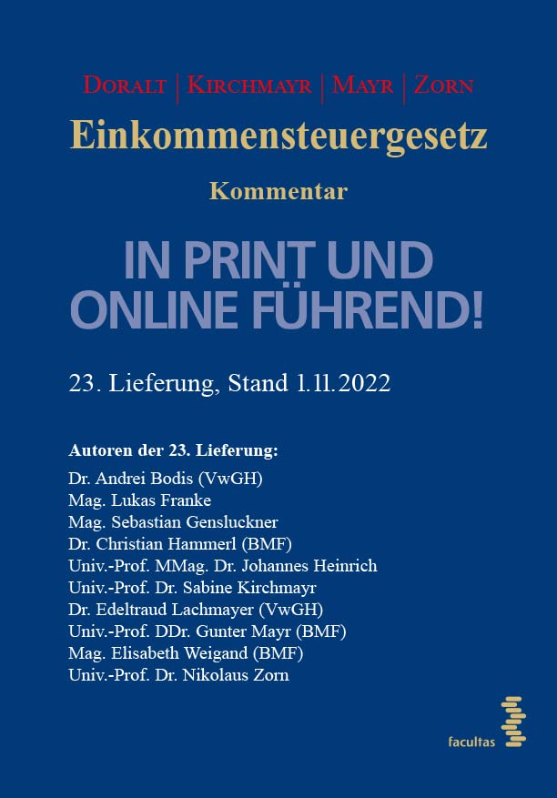 Einkommensteuergesetz: Kommentar 23. Lieferung – Stand 1.11.2022 Law
