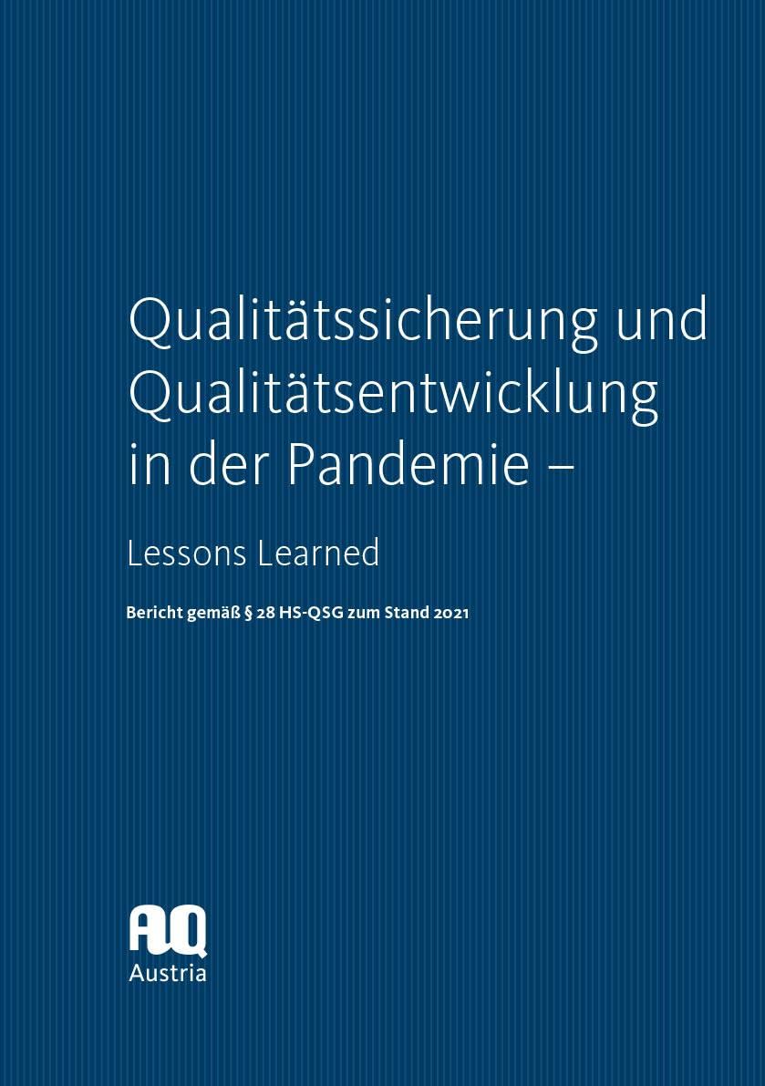 Qualitätssicherung und Qualitätsentwicklung in der Pandemie – Lessons Learned Books