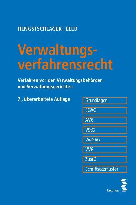 Verwaltungsverfahrensrecht: Verfahren vor den Verwaltungsbehörden und Verwaltungsgerichten Law