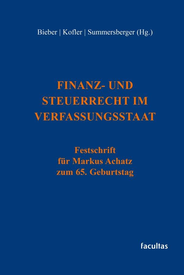 Finanz- und Steuerrecht im Verfassungsstaat Law