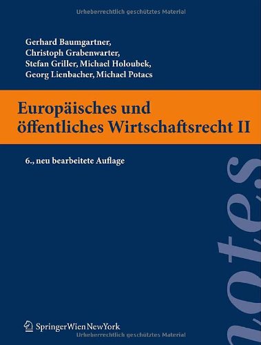 Europäisches und öffentliches Wirtschaftsrecht II Law