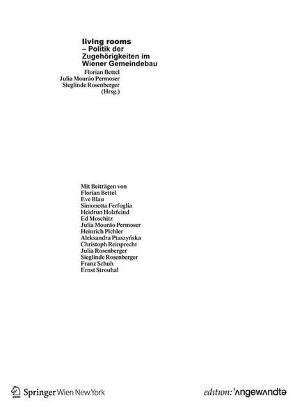 living rooms – Politik der Zugehörigkeiten im Wiener Gemeindebau (Edition Angewandte) Reference Books