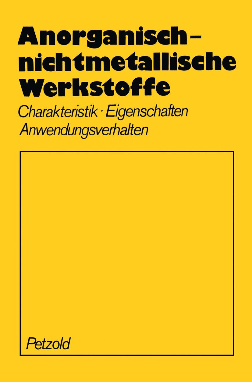 Anorganisch-nichtmetallische Werkstoffe book