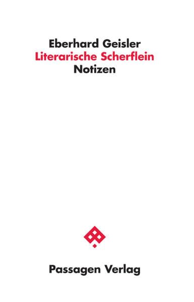 Literarische Scherflein: Notizen (Passagen Literatur) Contemporary literature