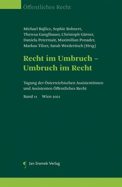 Recht im Umbruch - Umbruch im Recht: Tagung der Österreichischen Assistentinnen und Assistenten Öffentliches Recht (Österreichische Assistentinnen und Assistenten Öffentliches Recht) Law