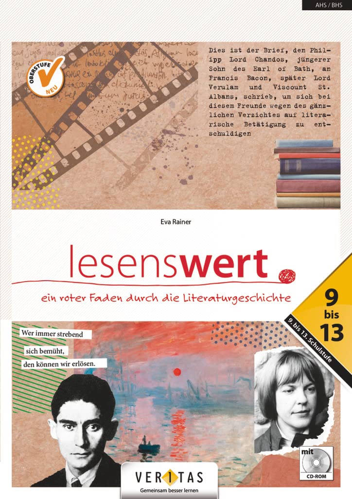 Lesenswert - 10.-13. Schuljahr: Ein roter Faden durch die Literaturgeschichte - Schulbuch - CD-ROM und Audio- CD auf einem Datenträger Study Guides