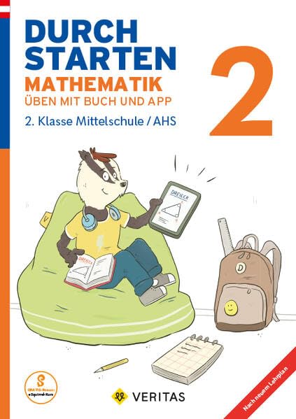 Durchstarten 2. Jahrgangsstufe - Mathematik - Mittelschule/AHS - Übungsbuch mit Lösungen und App Study Guides