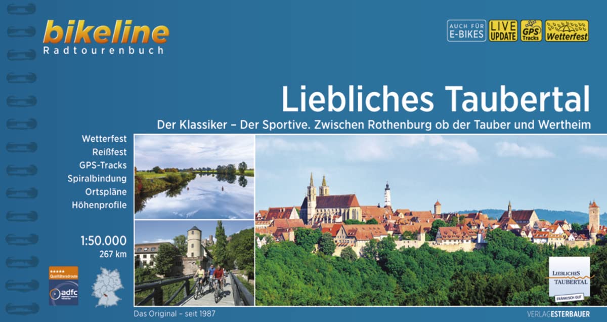 Liebliches Taubertal: Der Klassiker - Der Sportive. Zwischen Rothenburg ob der Tauber und Wertheim. 1:50.000, 267 km (Bikeline Radtourenbücher) Leisure, Home & Garden