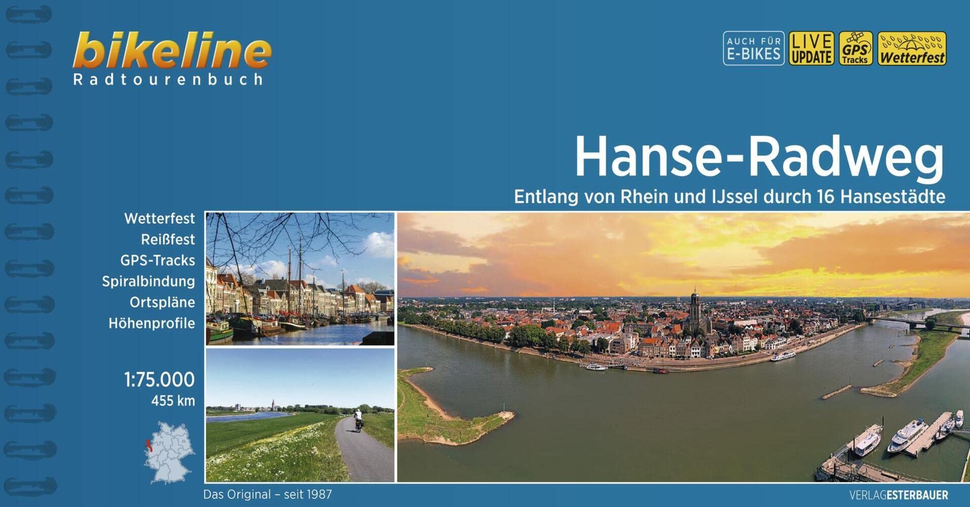 Hanse-Radweg: 1:75.000, 450 km, wetterfest/reißfest, GPS-Tracks Download, LiveUpdate (Bikeline Radtourenbücher) Leisure, Home & Garden