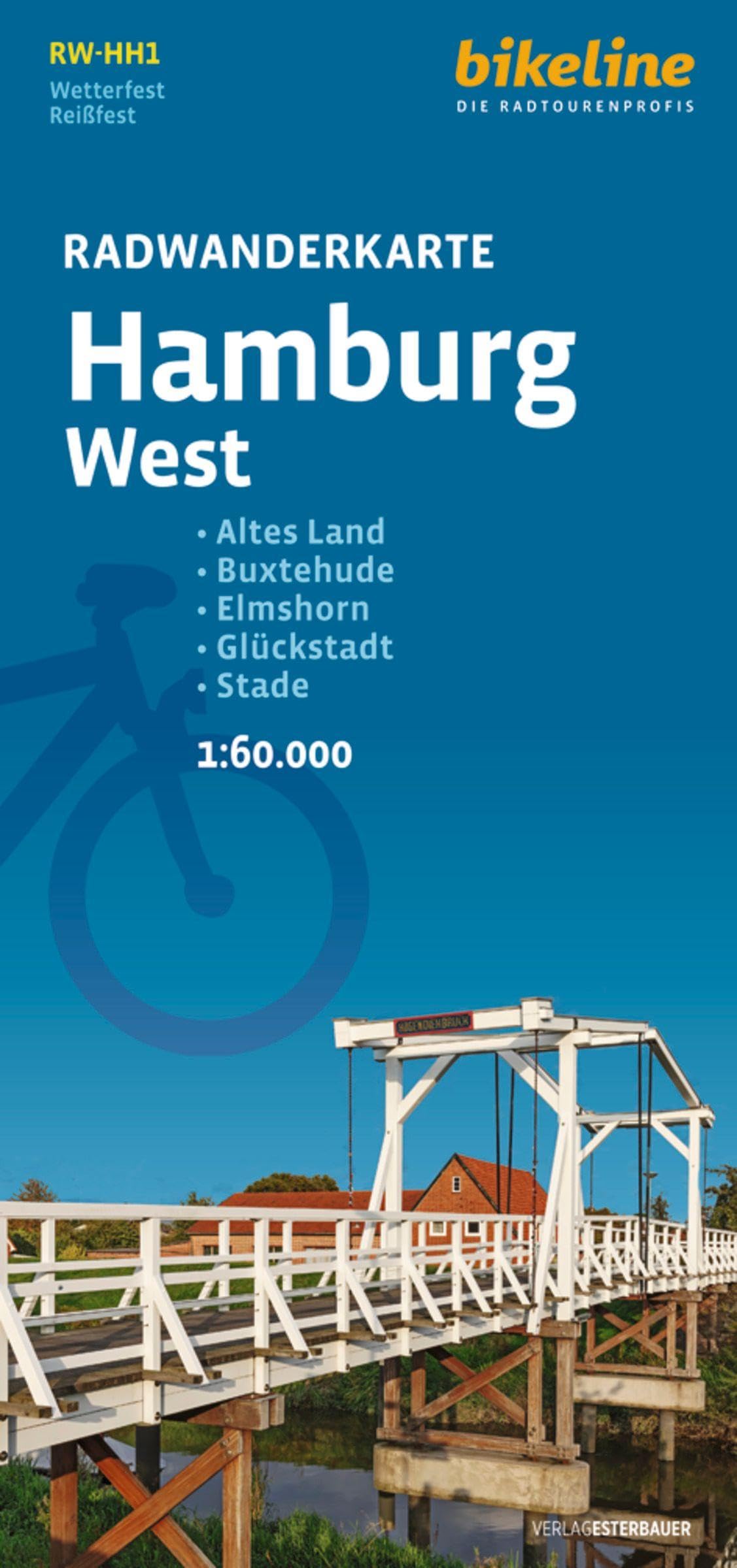 Radwanderkarte Hamburg West RW-HH1 Leisure, Home & Garden