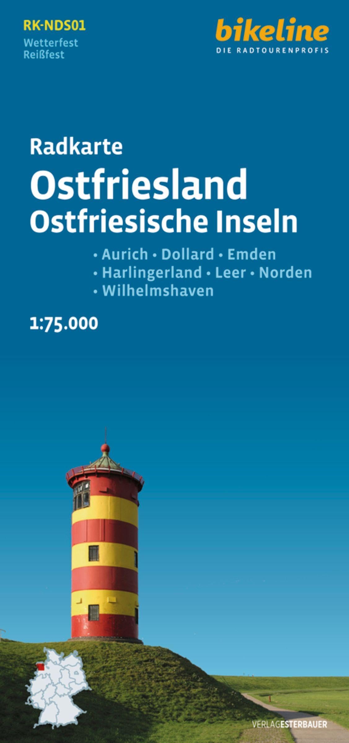 Radkarte Ostfriesland Ostfriesische Inseln Leisure, Home & Garden
