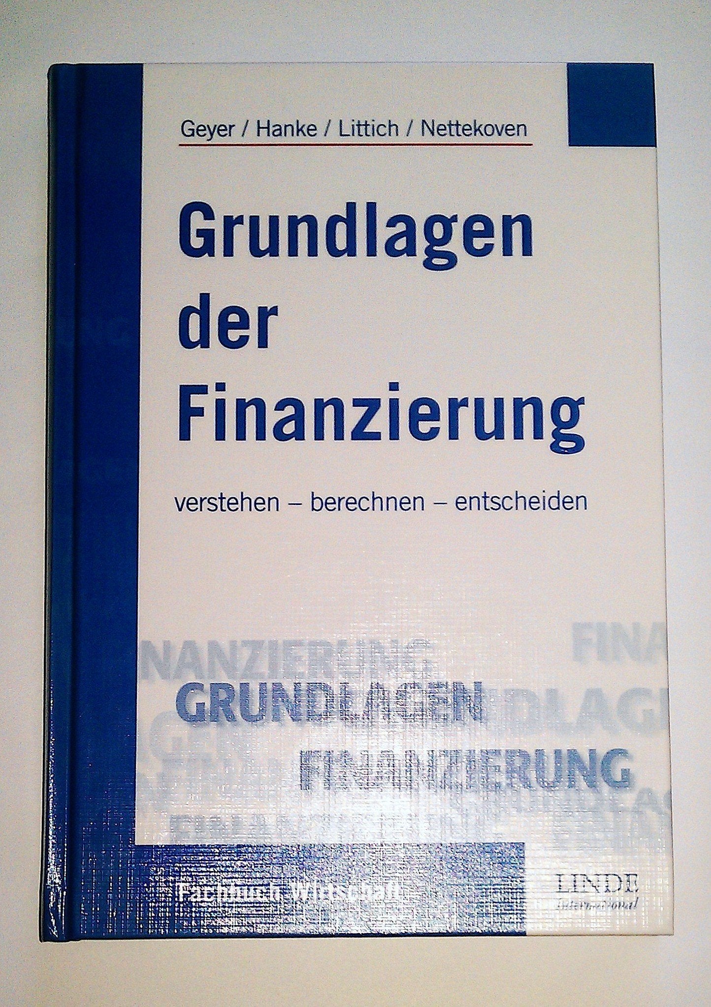 Grundlagen der Finanzierung: Verstehen - berechnen - entscheiden Business, Finance & Career
