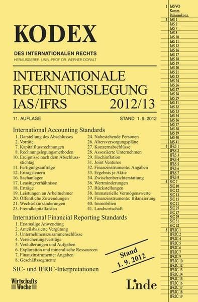 KODEX Internationale Rechnungslegung IAS/IFRS 2012/13 (Kodex des Internationalen Rechts) Law