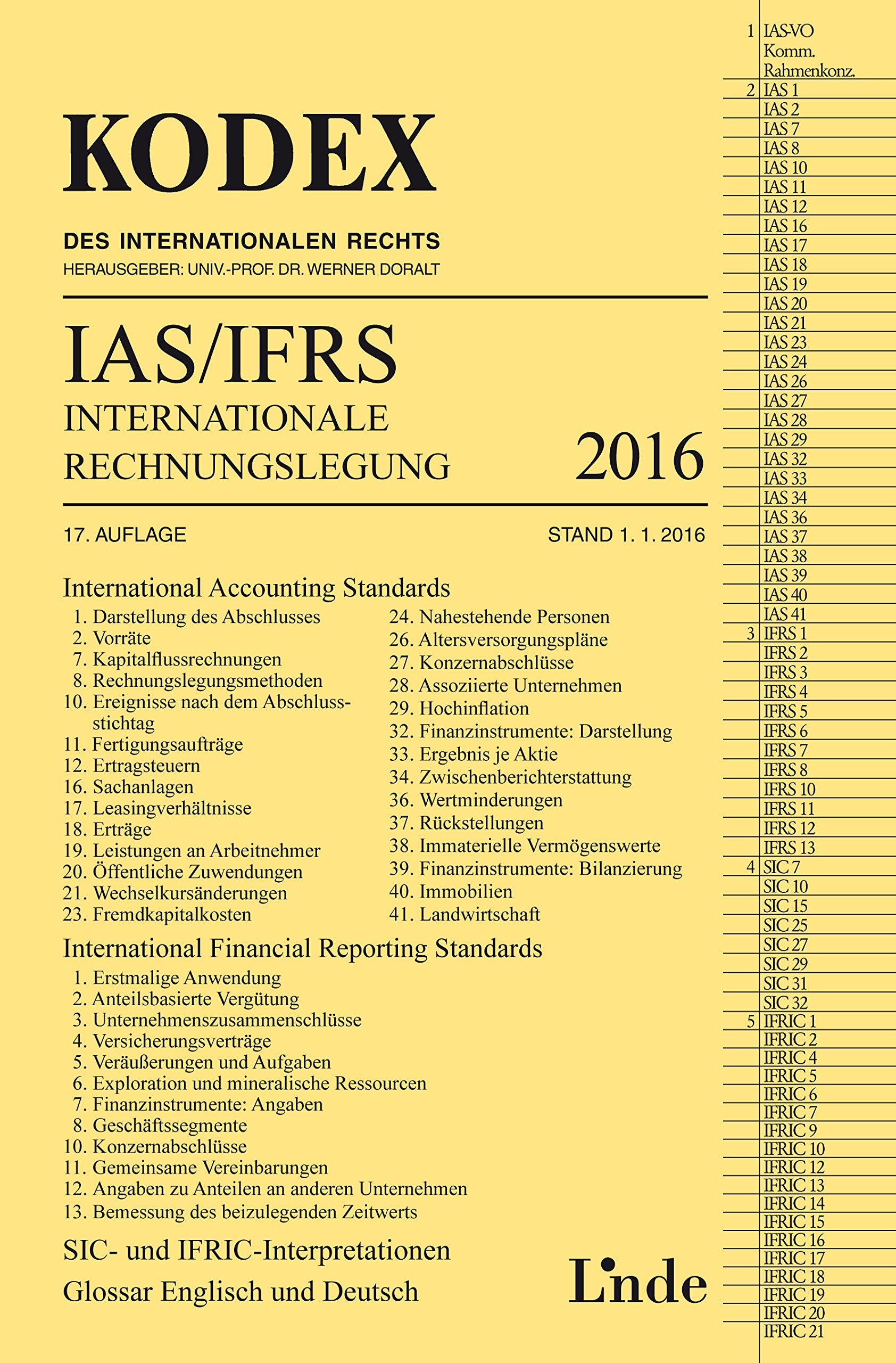 KODEX Internationale Rechnungslegung IAS/IFRS 2015/16 Law