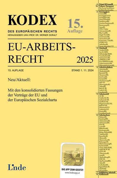 KODEX EU-Arbeitsrecht 2025 (Kodex des Internationalen Rechts) Law