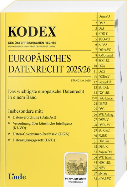 KODEX Europäisches Datenrecht 2025/26 Law