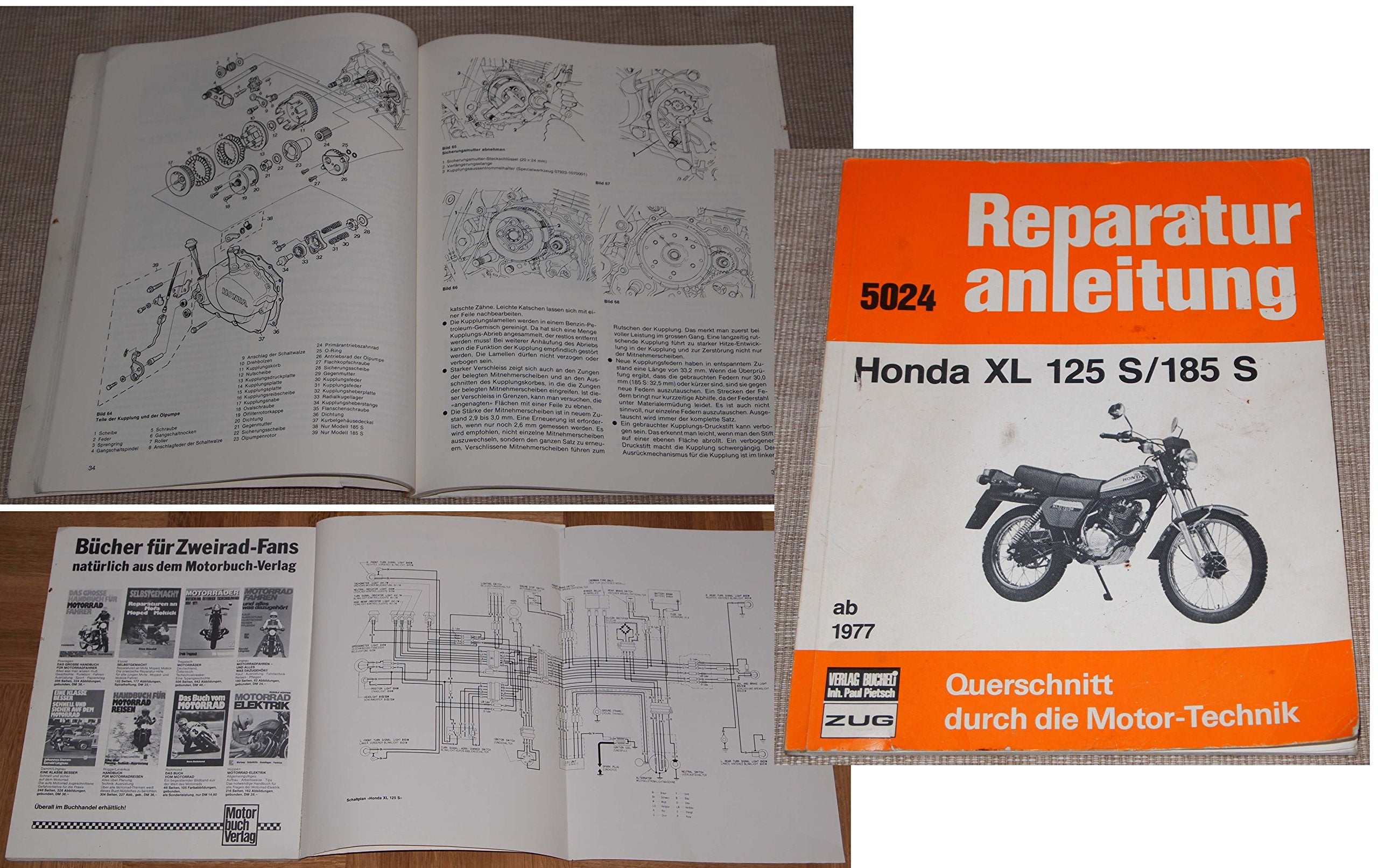 Honda XL 125 S/185 S ab 1977: Reprint der 7. Auflage 1985 (Reparaturanleitungen) book